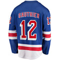 NY.Rangers #12 Julien Gauthier Supporters Branded 2017-18 Home Breakaway Replica Jersey Blue Stitched American Hockey Jerseys