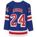 NY.Rangers #24 Kaapo Kakko Supporters Authentic Autographed Jersey Blue Stitched American Hockey Jerseys