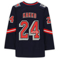 NY.Rangers #24 Kaapo Kakko Supporters Authentic Autographed 2020-21 Reverse Retro Navy Stitched American Hockey Jerseys