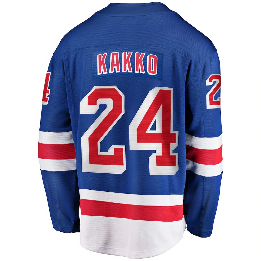 NY.Rangers #24 Kaapo Kakko Supporters Branded Home Premier Breakaway Player Jersey Blue Stitched American Hockey Jerseys
