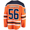 E.Oilers #56 Kailer Yamamoto Supporters Branded Home Breakaway Player Jersey Orange Stitched American Hockey Jerseys