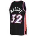 U.Jazz #32 Karl Malone Mitchell & Ness 1998-99 Hardwood Classics Swingman Jersey Black Stitched American Basketball Jersey