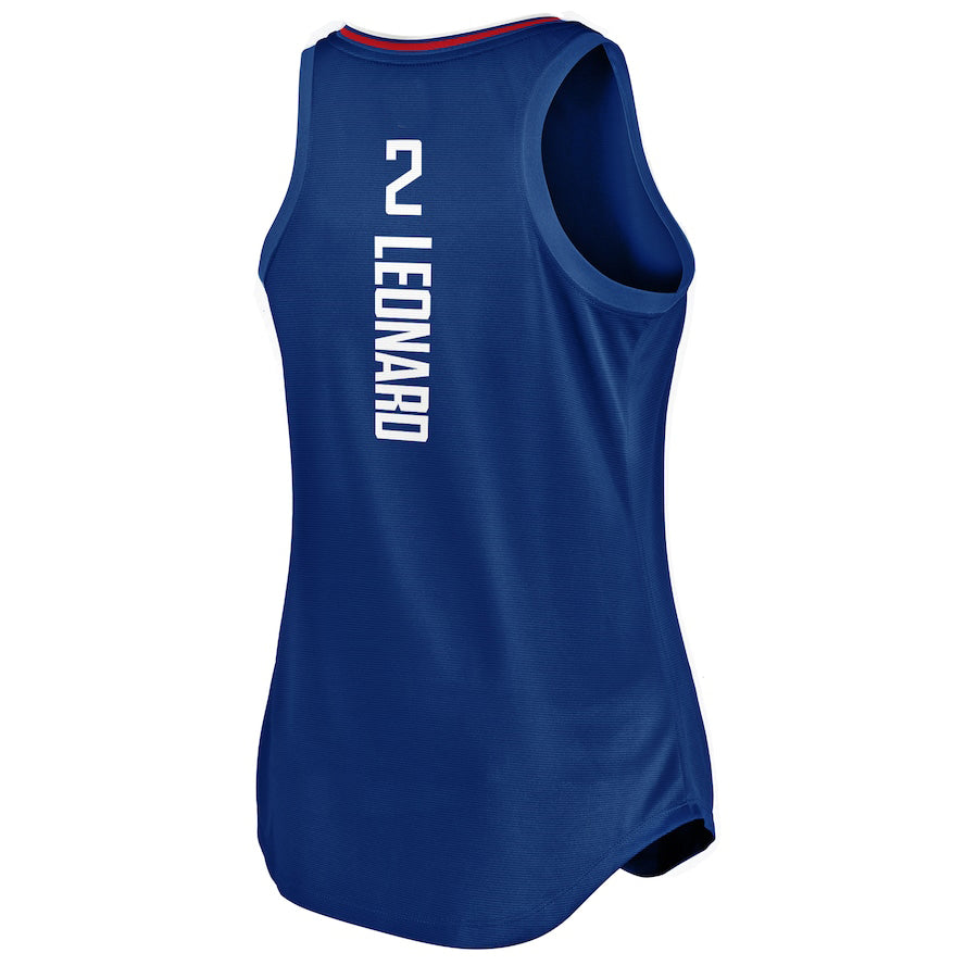 LA.Clippers #2 Kawhi Leonard Fanatics Branded Fast Break Player Movement Jersey Tank Top  Royal Stitched American Basketball Jersey