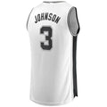 S.Antonio Spurs #3 Keldon Johnson Fanatics Branded  Fast Break Replica Jersey White Association Edition Stitched American Basketball Jersey