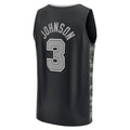 S.Antonio Spurs #3 Keldon Johnson Fanatics Branded  Fast Break Replica Player Jersey Statement Edition Black Stitched American Basketball Jersey