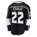 LA.Kings #22 Kevin Fiala Supporters Branded Home Breakaway Player Jersey Black Stitched American Hockey Jerseys