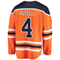 E.Oilers #4 Kris Russell Supporters Branded Breakaway Player Jersey Orange Stitched American Hockey Jerseys