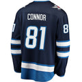 W.Jets #81 Kyle Connor Supporters Branded Breakaway Replica Jersey  Navy Stitched American Hockey Jerseys