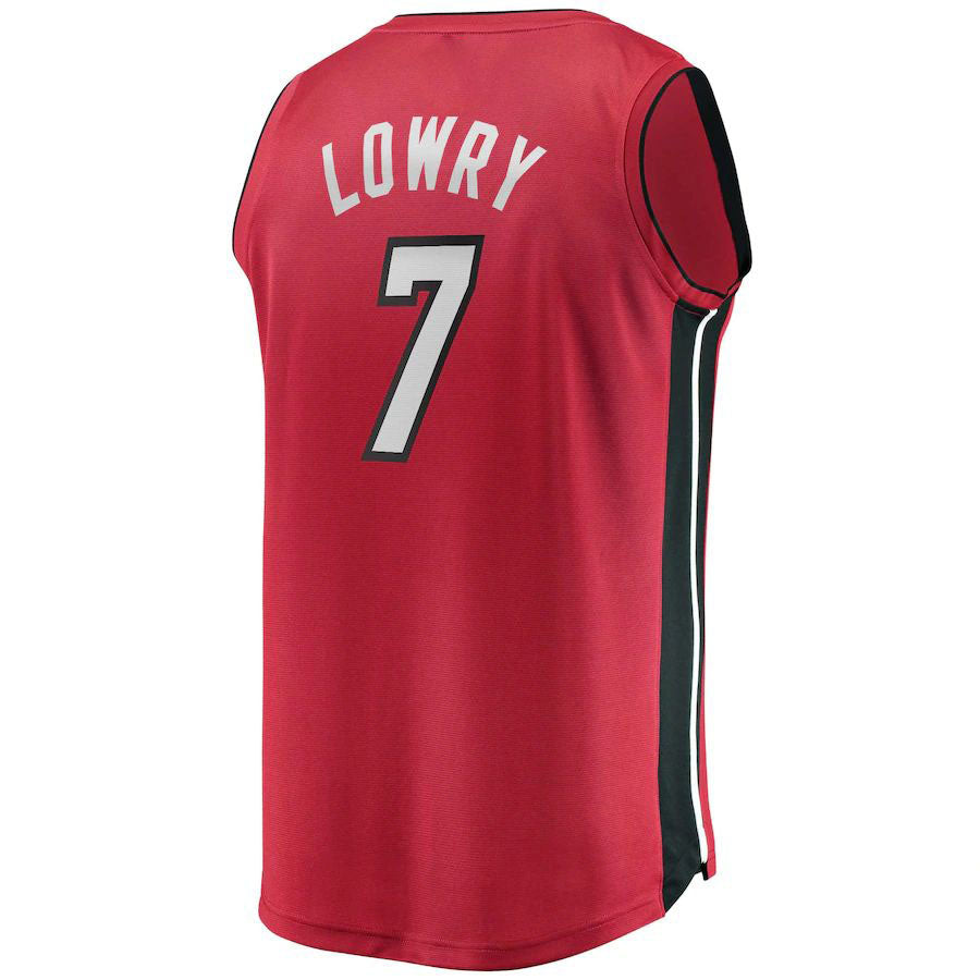 M.Heat #7 Kyle Lowry Fanatics Branded 2022-23 Fast Break Replica Jersey Red Statement Edition Stitched American Basketball Jersey