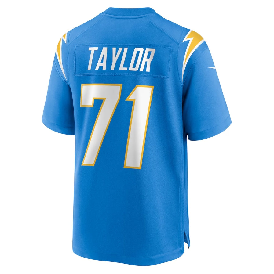 LA.Chargers #71 Branson Taylor Powder Blue Team Game Stitched American Football Jerseys