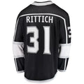 LA.Kings #31 David Rittich Supporters Home Premier Breakaway Player Jersey - Black Stitched American Hockey Jerseys