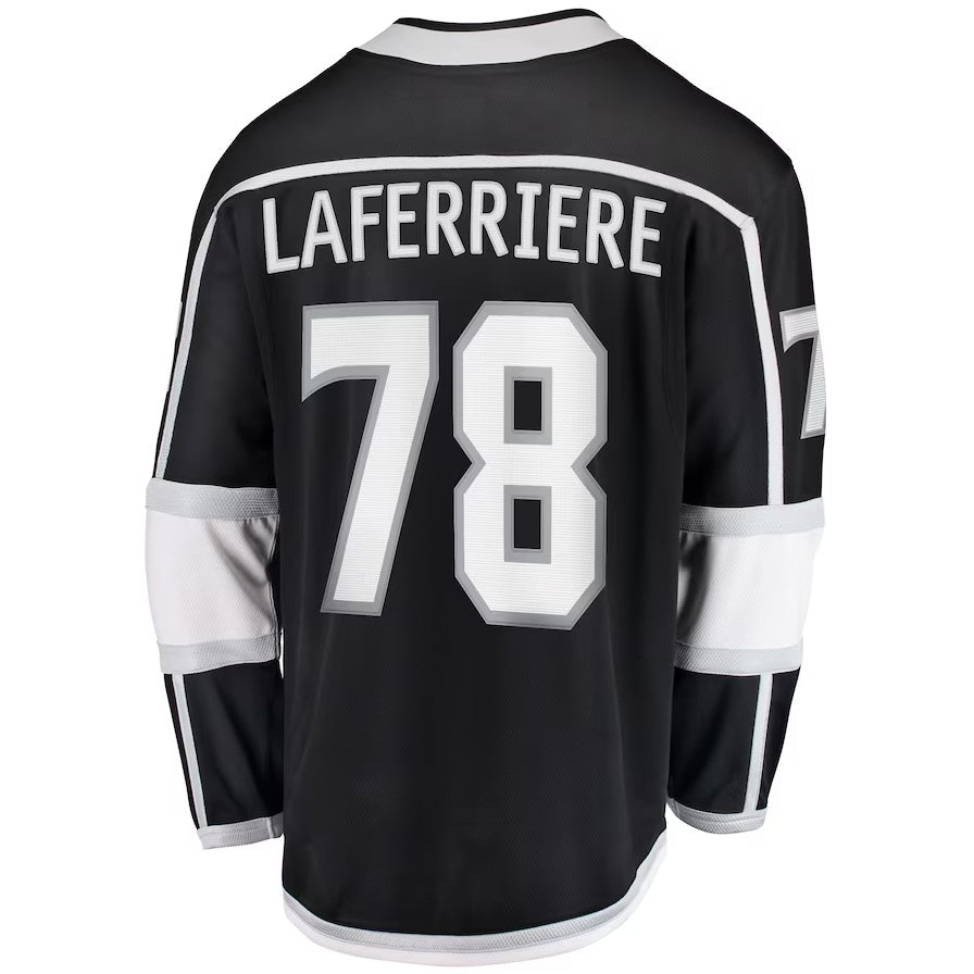 LA.Kings #78 Alex Laferriere Supporters Home Premier Breakaway Player Jersey - Black Stitched American Hockey Jerseys
