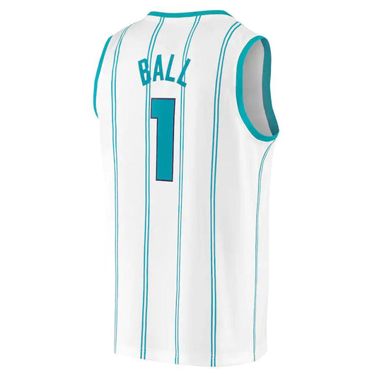 C.Hornets #1 LaMelo Ball Fanatics Branded 2022-23 Fast Break Replica Jersey White Association Edition Stitched American Basketball Jersey