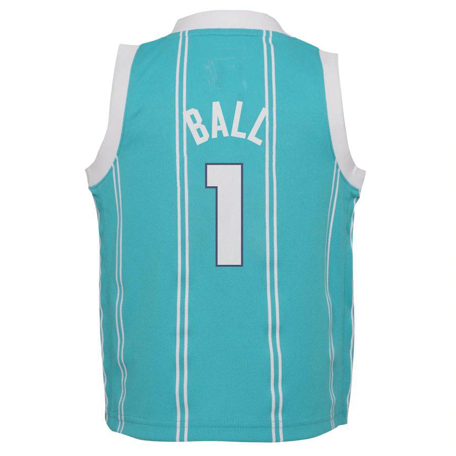 C.Hornets #1 LaMelo Ball Jordan Brand Infant 2021-22 Replica Jersey Icon Edition Teal Stitched American Basketball Jersey