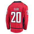 W.Capitals #20 Lars Eller Supporters Branded Home Breakaway Player Jersey  Red Stitched American Hockey Jerseys