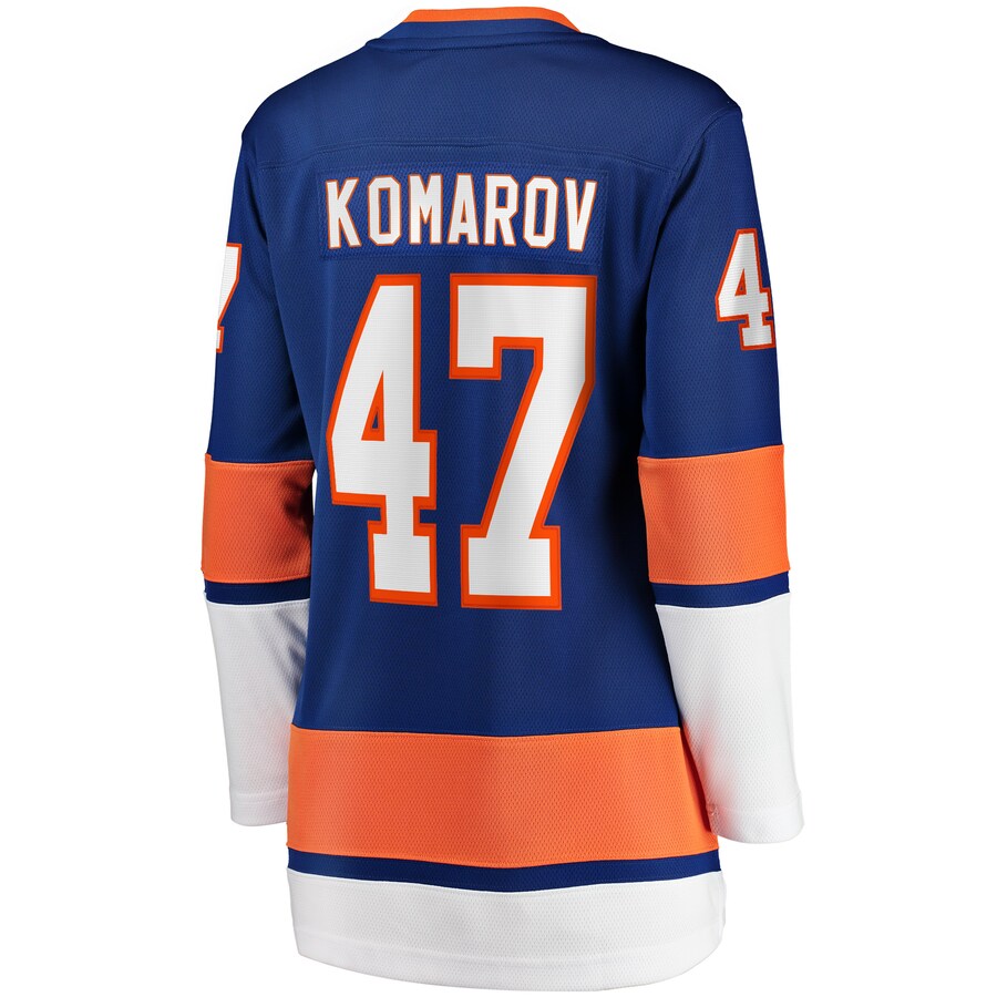 NY.Islanders #47 Leo Komarov Supporters Branded Home Breakaway Player Jersey Royal Stitched American Hockey Jerseys