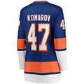 NY.Islanders #47 Leo Komarov Supporters Branded Home Breakaway Player Jersey Royal Stitched American Hockey Jerseys