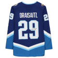 E.Oilers #29 Leon Draisaitl Supporters Authentic Autographed 2022 All-Star Game Blue Stitched American Hockey Jerseys