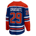 E.Oilers #29 Leon Draisaitl Supporters Branded Home Premier Breakaway Player Jersey Royal Stitched American Hockey Jerseys