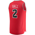 C.Bulls #2 Lonzo Ball Fanatics Branded 2021-22 Fast Break Road Replica Jersey Red Stitched American Basketball Jersey