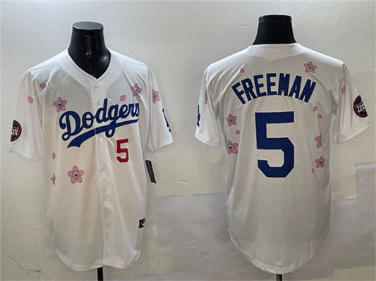 Los Angeles Dodgers #5 Freddie Freeman White 2025 Tokyo Series Limited Stitched Baseball Jersey