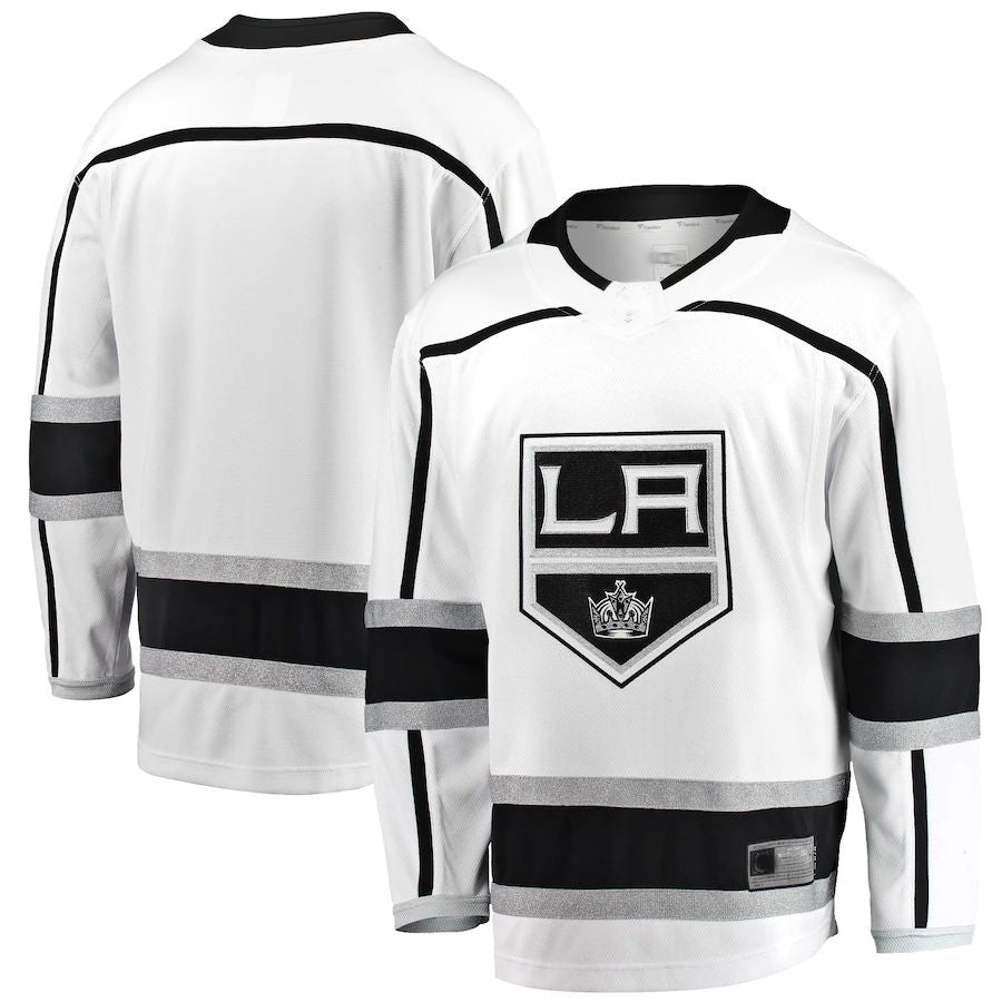 LA.Kings Supporters Branded Breakaway Away Jersey White Stitched American Hockey Jerseys