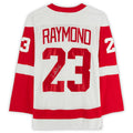 D.Red Wings #23 Lucas Raymond  Supporters Authentic Autographed Jersey White Stitched American Hockey Jerseys