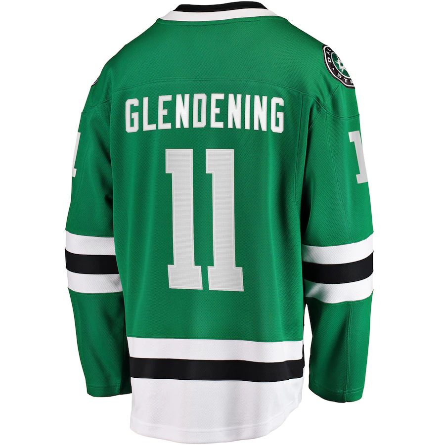 D.Stars #11 Luke Glendening Supporters Branded Home Breakaway Player Jersey Kelly Green Stitched American Hockey Jerseys