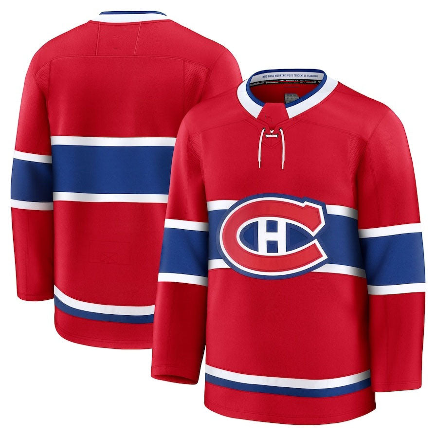 M.Canadiens Supporters Home Premium Jersey - Red Stitched American Hockey Jerseys