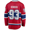 M.Canadiens #93 Ivan Demidov Supporters Home Breakaway Jersey - Red Stitched American Hockey Jerseys