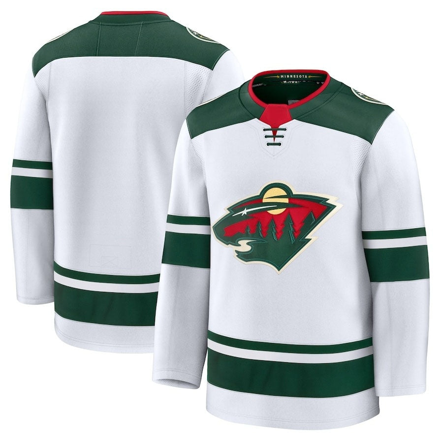 M.Wild Supporters Away Premium Jersey - White Stitched American Hockey Jerseys