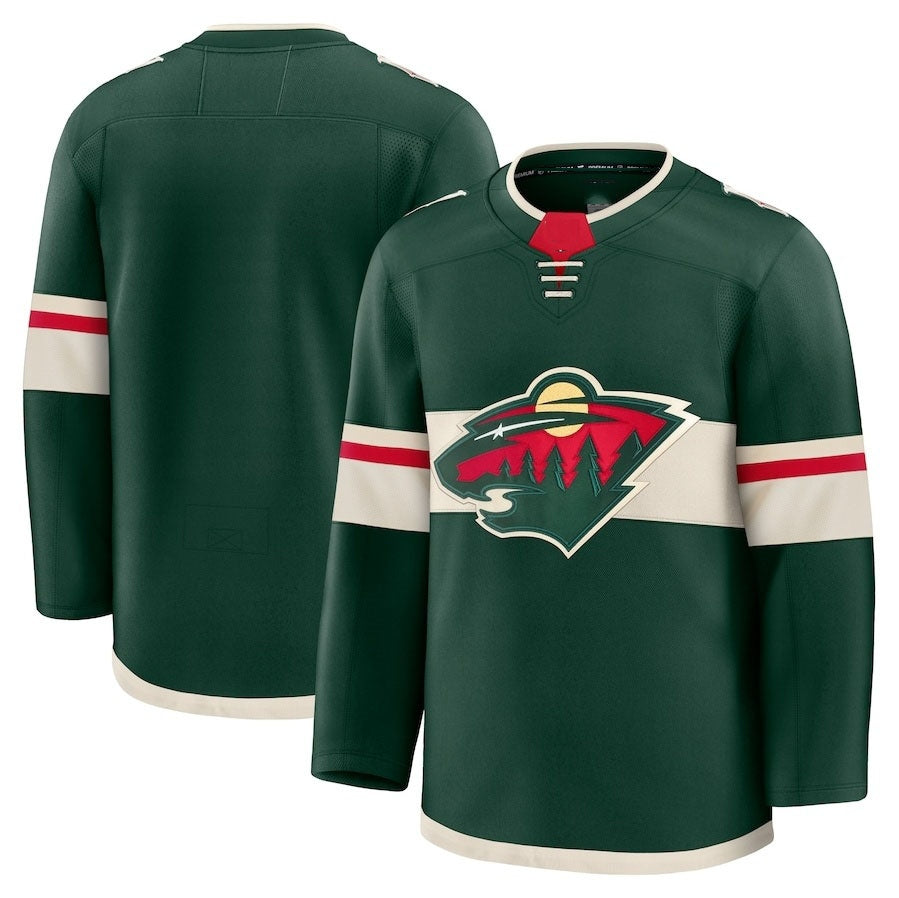 M.Wild Supporters Home Premium Jersey - Green Stitched American Hockey Jerseys