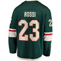 M.Wild #23 Marco Rossi Supporters Home Breakaway Player Jersey - Green Stitched American Hockey Jerseys