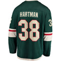 M.Wild #38 Ryan Hartman Supporters Home Breakaway Player Jersey - Green Stitched American Hockey Jerseys