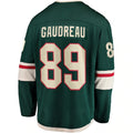 M.Wild #89 Frederick Gaudreau Supporters Home Breakaway Player Jersey - Green Stitched American Hockey Jerseys