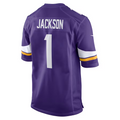 MN.Vikings #1 Donovan Jackson Purple 2025 Draft First Round Pick Game Stitched American Football Jerseys