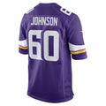 MN.Vikings #60 Marcellus Johnson Purple Team Game Stitched American Football Jerseys