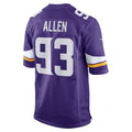 MN.Vikings #93 Jonathan Allen Purple Team Game Stitched American Football Jerseys