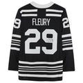 C.Blackhawks #29 Marc-Andre Fleury Supporters Authentic Autographed Black Authentic Jersey Black Stitched American Hockey Jerseys