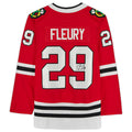 C.Blackhawks #29 Marc-Andre Fleury Blackhawks Supporters Authentic Autographed Red Stitched American Hockey Jerseys