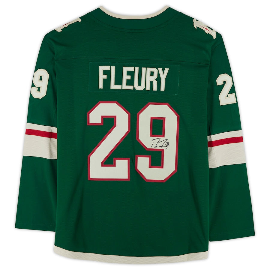 M.Wild #29 Marc-Andre Fleury Supporters Authentic Autographed Supporters Breakaway Jersey Green Stitched American Hockey Jerseys