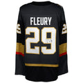 V.Golden Knights #29 Marc-Andre Fleury Supporters Authentic Autographed Black Breakaway Jersey Stitched American Hockey Jerseys