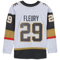 V.Golden Knights #29 Marc-Andre Fleury Supporters Authentic Autographed Breakaway Jersey White Stitched American Hockey Jerseys