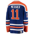 E.Oilers #11 Mark Messier Supporters Branded Premier Breakaway Retired Player Jersey Blue Stitched American Hockey Jerseys