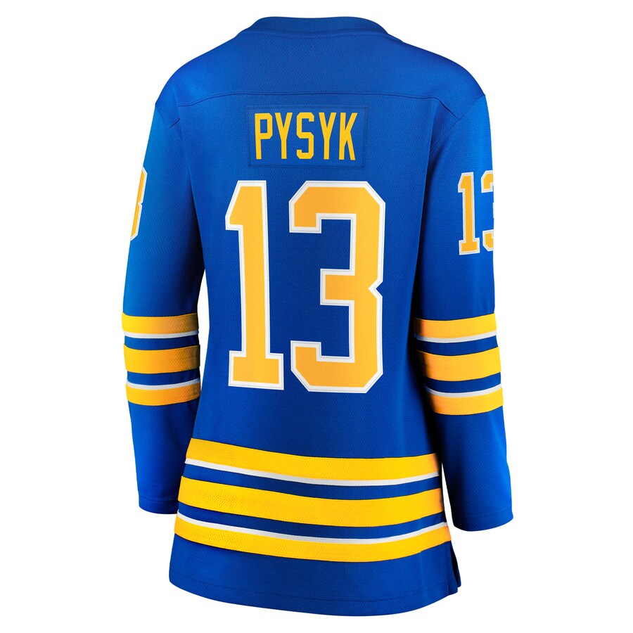 B.Sabres #13 Mark Pysyk Supporters Branded Home Breakaway Player Jersey Royal Stitched American Hockey Jerseys