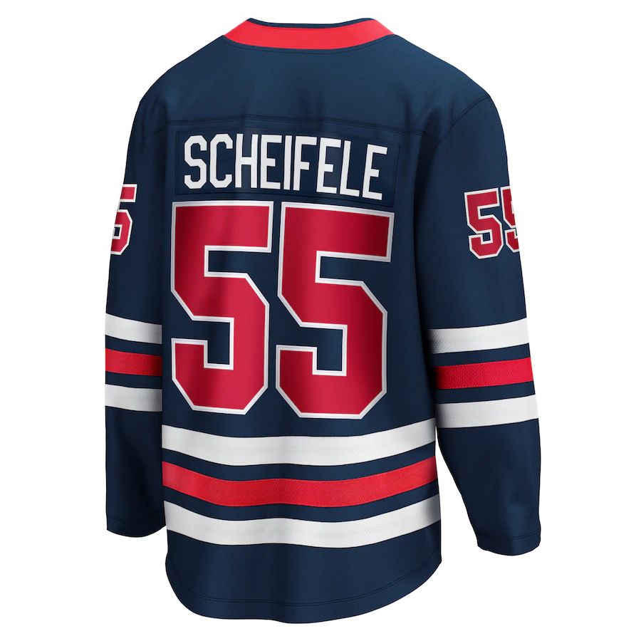 W.Jets #55 Mark Scheifele Supporters Branded 2021-22 Alternate Premier Breakaway Player Jersey Navy Stitched American Hockey Jerseys