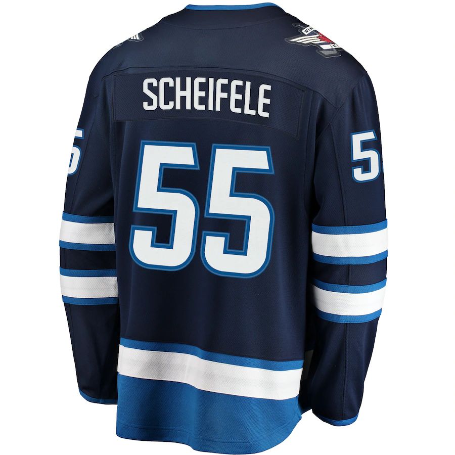 W.Jets #55 Mark Scheifele Supporters Branded Breakaway Replica Jersey Navy Stitched American Hockey Jerseys
