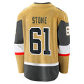 V.Golden Knights #61 Mark Stone Supporters Branded 2020-21 Home Premier Breakaway Player Jersey Gold Alternate Jersey Hockey Jerseys