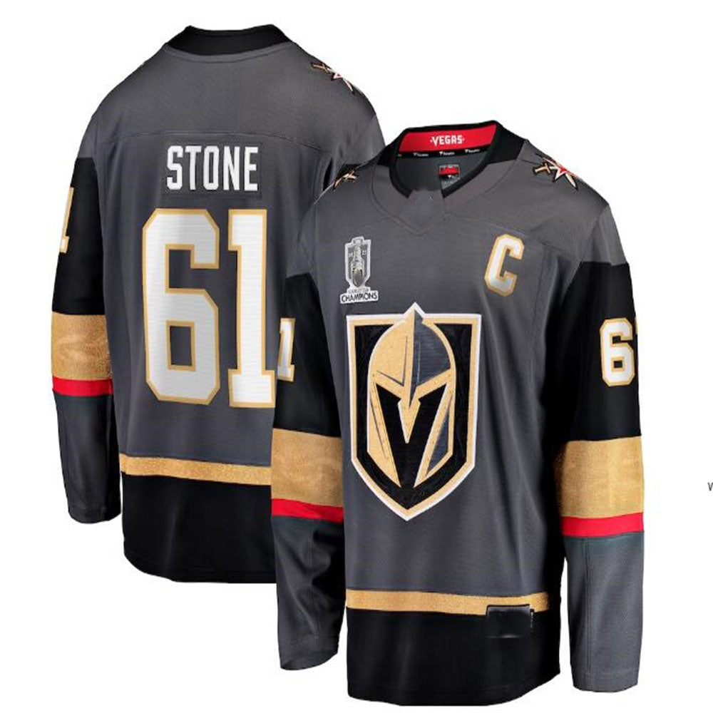 V.Golden Knights #61 Mark Stone Supporters Branded 2023 Stanley Cup Champions Alternate Breakaway Player Jersey - Black Hockey Jerseys