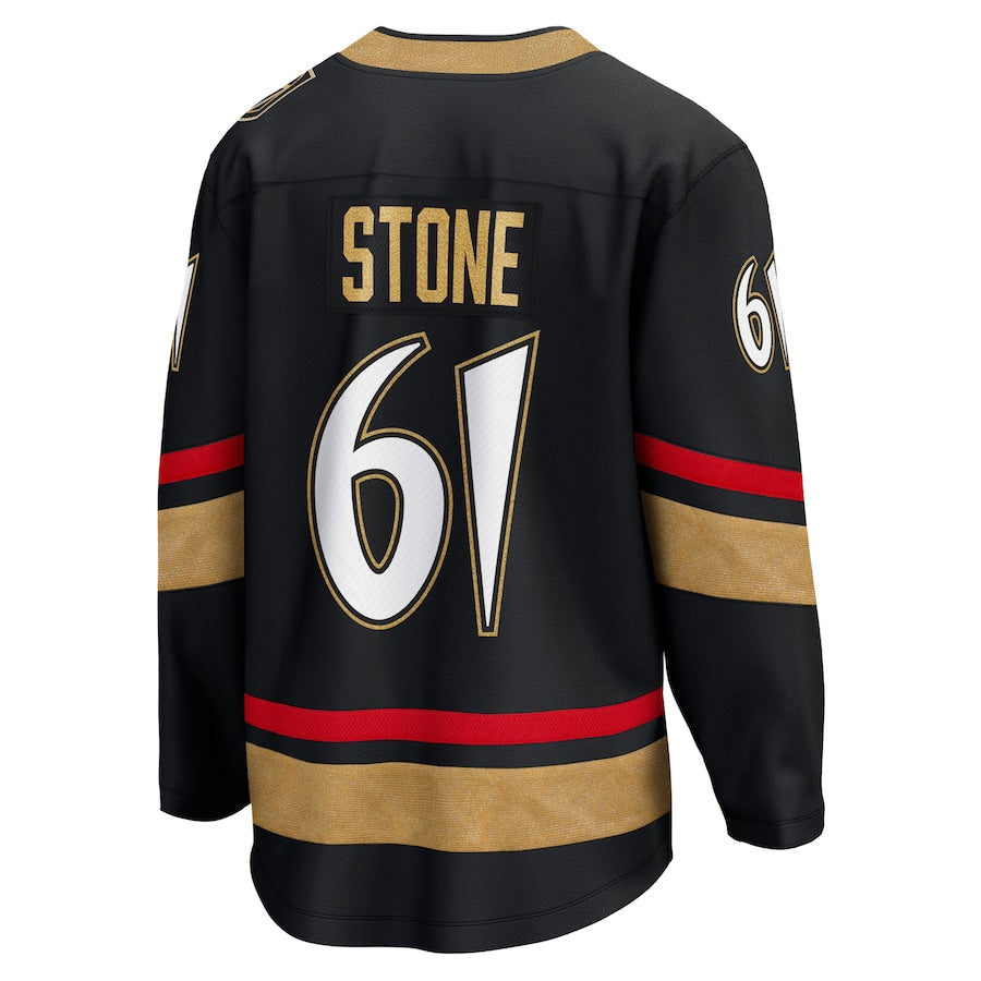 V.Golden Knights #61 Mark Stone Supporters Branded Special Edition 2.0 Breakaway Player Jersey Black Alternate Jersey Hockey Jerseys